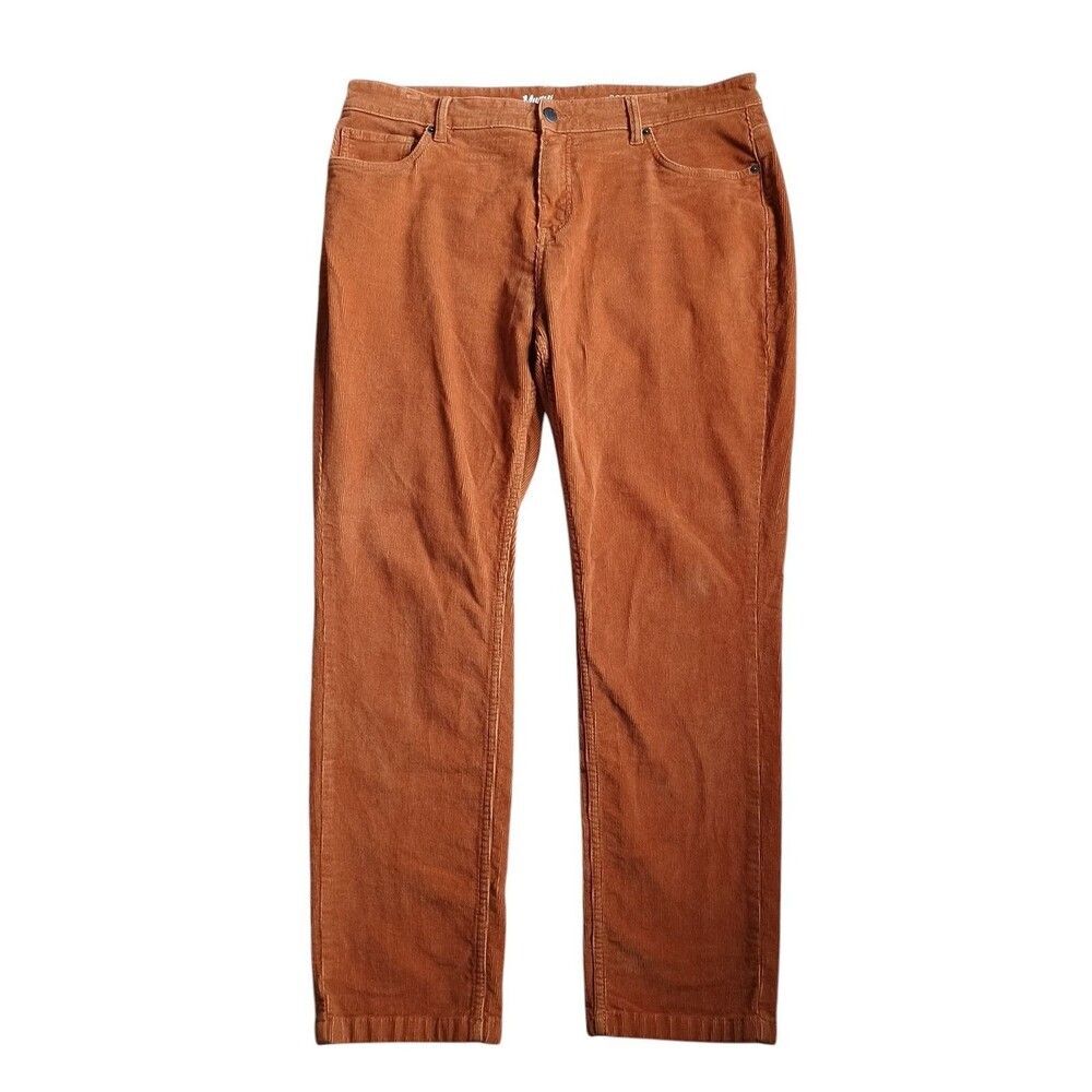 Mugsy Pants Mens 38x30 Boomies Corduroy Burnt Orange Stretch 5 Pocket Jeans Cord